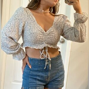 Long sleeve cropped top